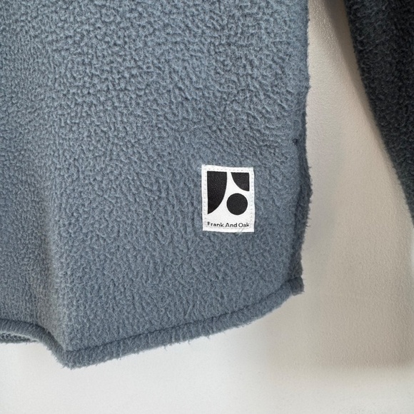 NWT Frank and Oak The Tundra Polar Fleece Overshirt in Stormy Blue, Men's Size M - Picture 7 of 14